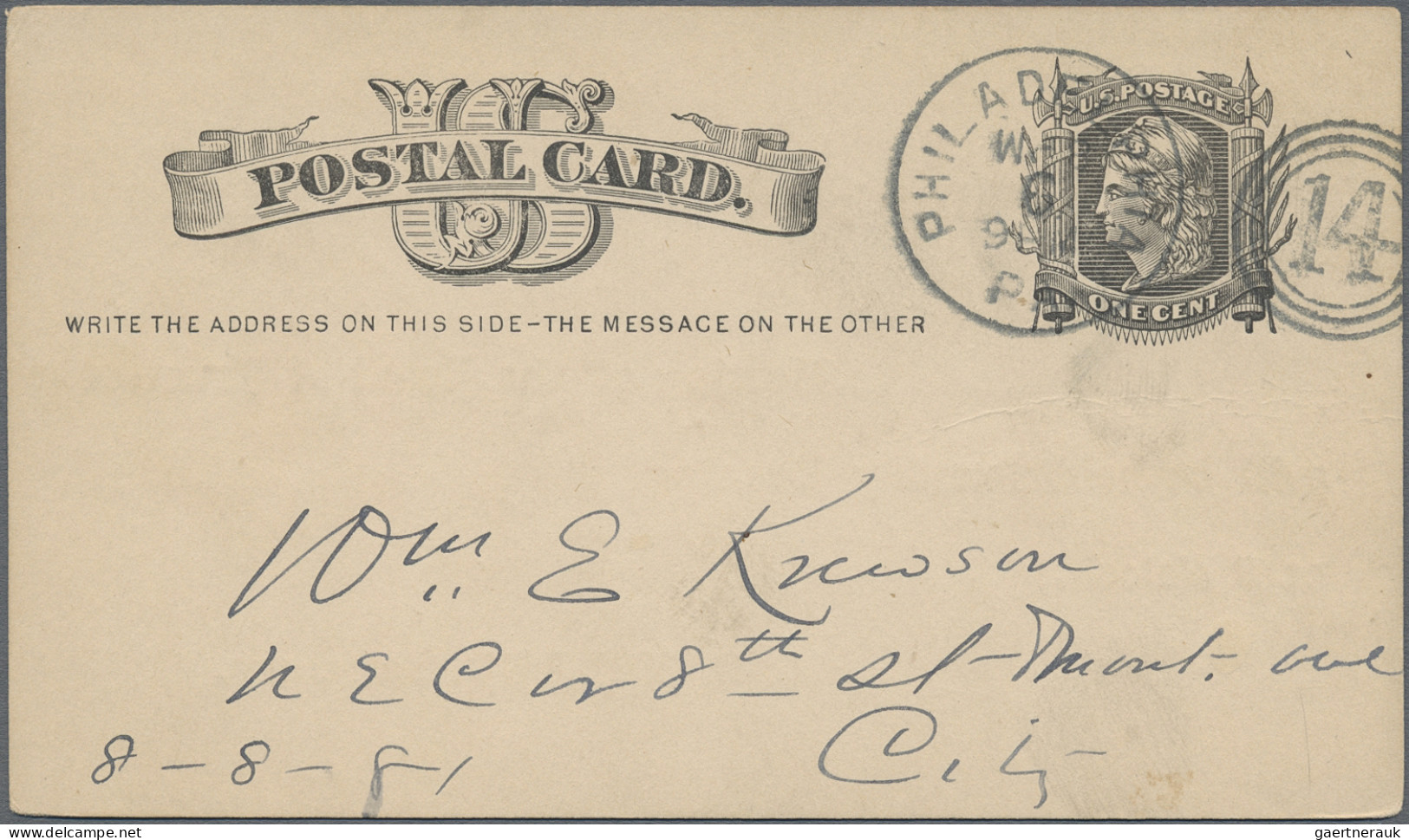 United States of America - post marks: 1880/1881, Duplex Numerals of Philadelphi