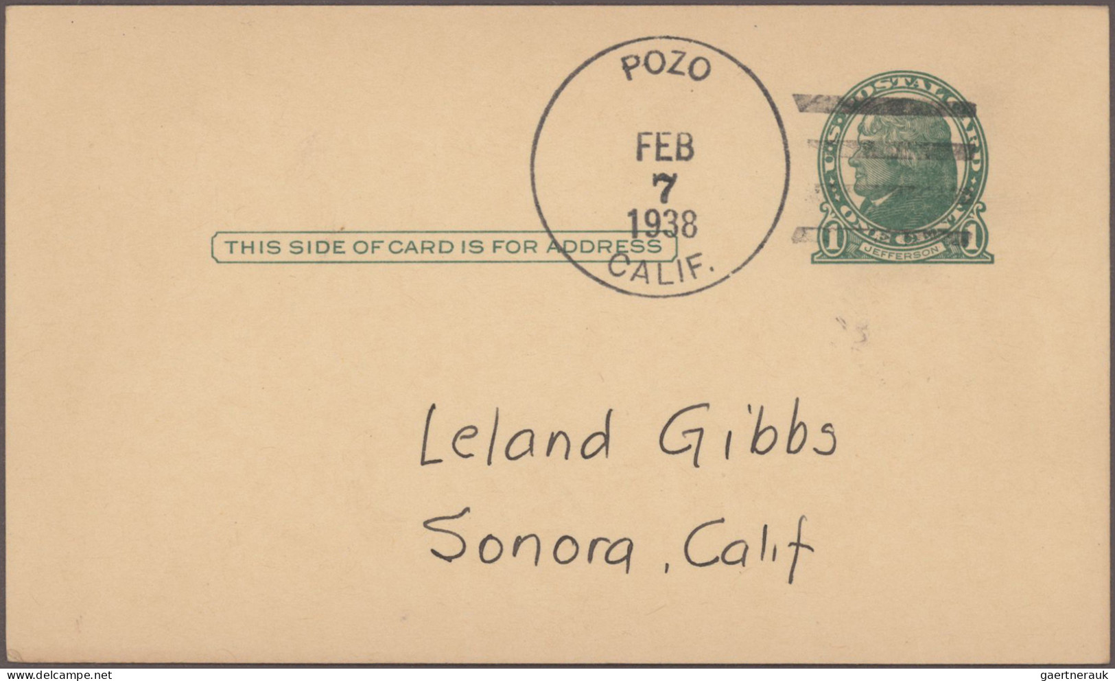 United States Of America - Post Marks: 1937/1968, Postmarks Of California, Colle - Poststempel