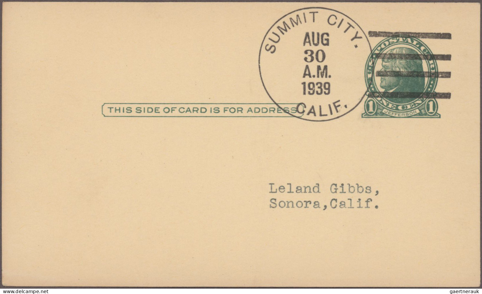 United States of America - post marks: 1937/1968, Postmarks of California, colle