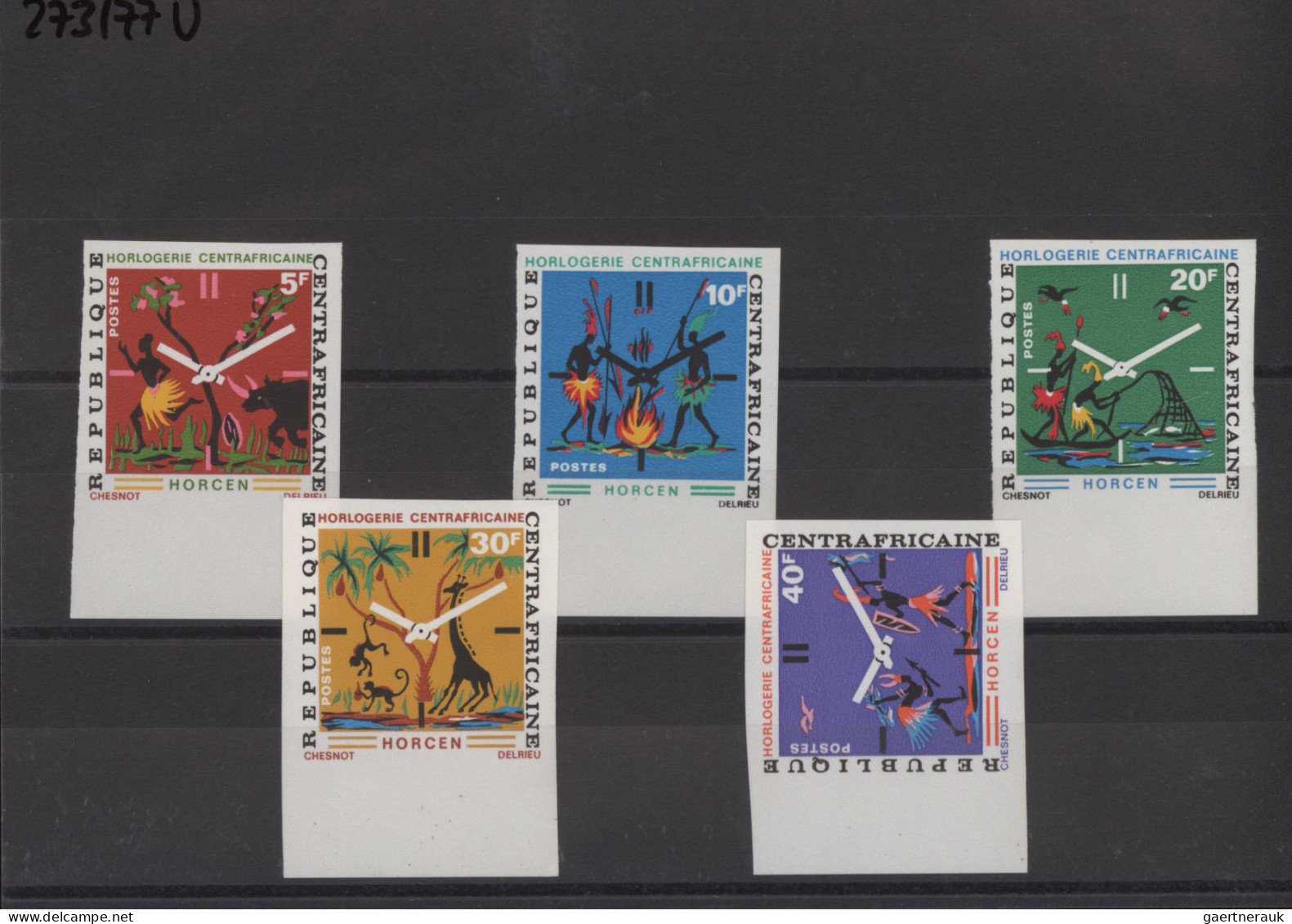 Central African Republic: 1959/1974, 110 Imperforate Issues MNH, From The First - Centrafricaine (République)