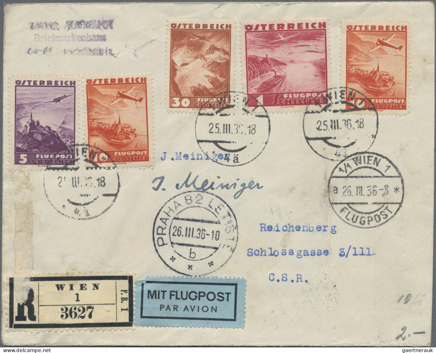 Air Mail: 1924/1957, Assortment Of 26 Covers/cards Incl. First And Special Fligh - Other & Unclassified