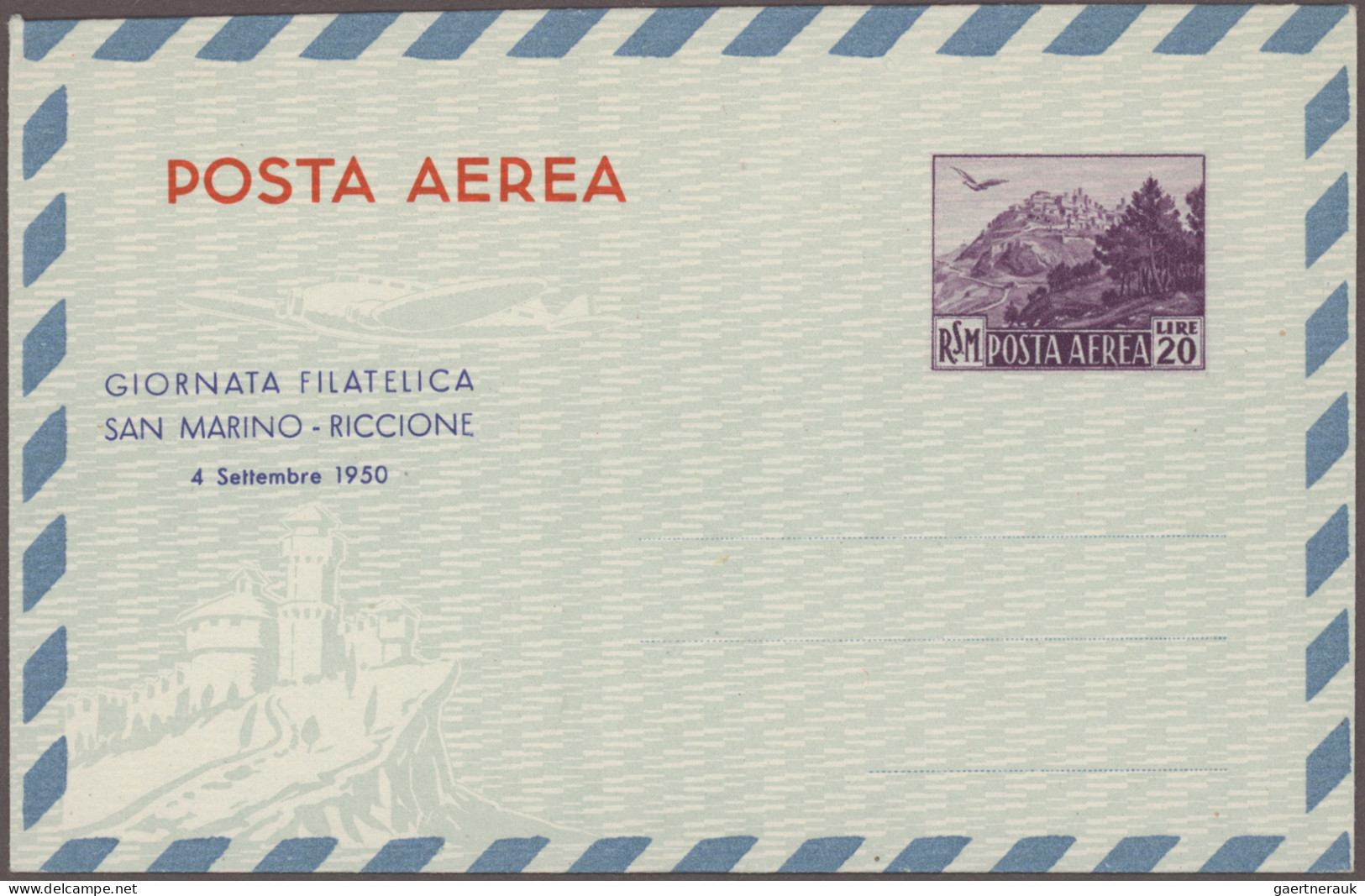 Aerogramme - Europe: 1950/1995 (ca.), holding of apprx. 415 air letter sheets, m