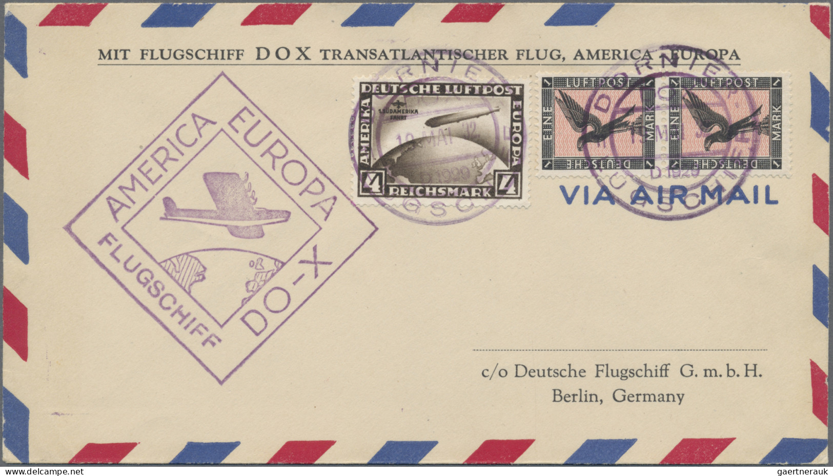 DO-X - Air Mail: 19031/43, Sammlung Mit Rund 50 Briefen, Belegen, Ansichtskarten - Poste Aérienne & Zeppelin
