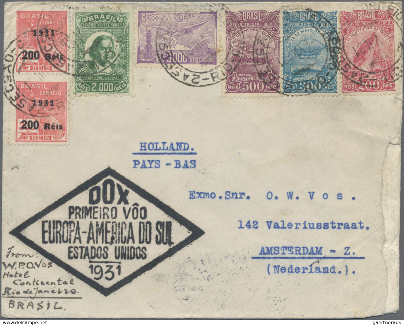 DO-X - Air Mail: 19031/43, Sammlung Mit Rund 50 Briefen, Belegen, Ansichtskarten - Poste Aérienne & Zeppelin