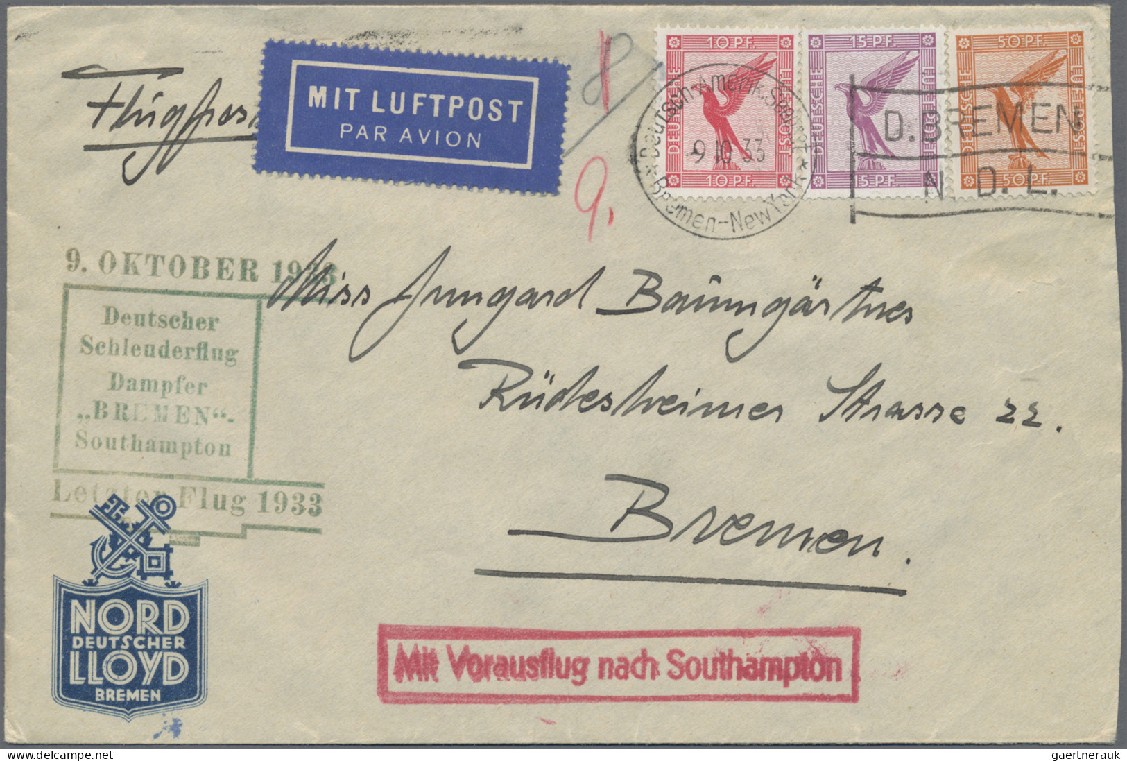 Zeppelin Mail - Germany: 1908/44 (ca.), Reichhaltiger Bestand Von Ca. 84 Zeppeli - Luft- Und Zeppelinpost