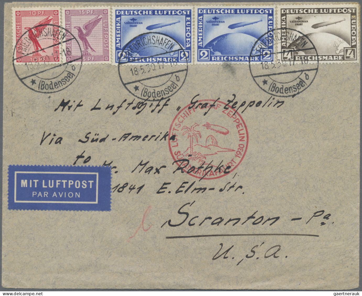 Zeppelin Mail - Germany: 1908/44 (ca.), Reichhaltiger Bestand Von Ca. 84 Zeppeli - Poste Aérienne & Zeppelin