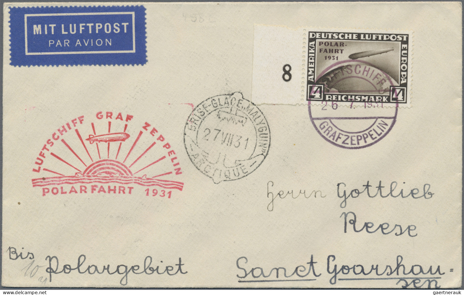 Zeppelin Mail - Germany: 1910/42 (ca.), Ca. 110 Belege Zeppelin- Und Flugpost, D - Luft- Und Zeppelinpost