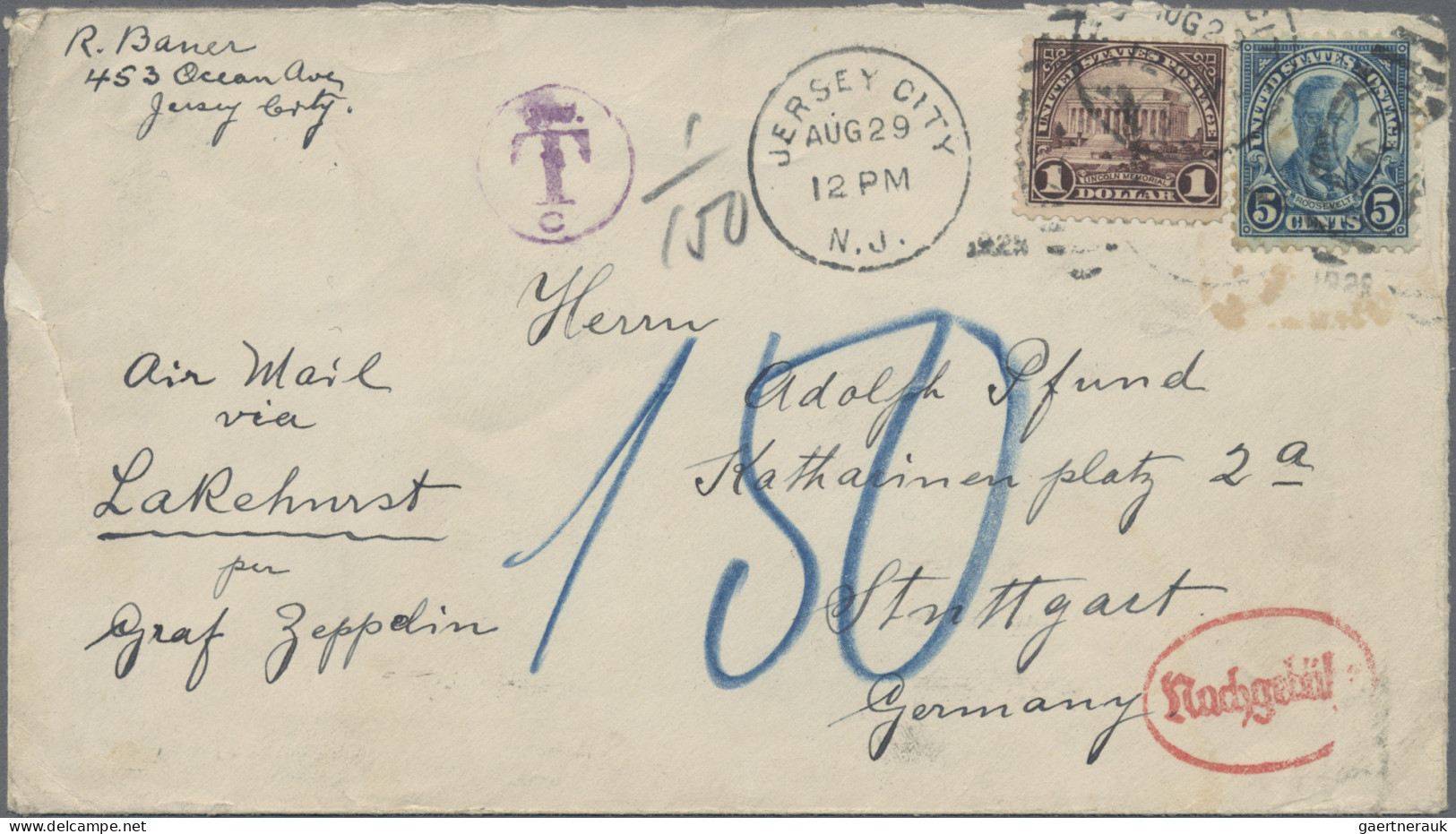 Zeppelin Mail - Overseas: 1923 - 1938, Three Zeppelin Covers From A Corresponden - Zeppeline