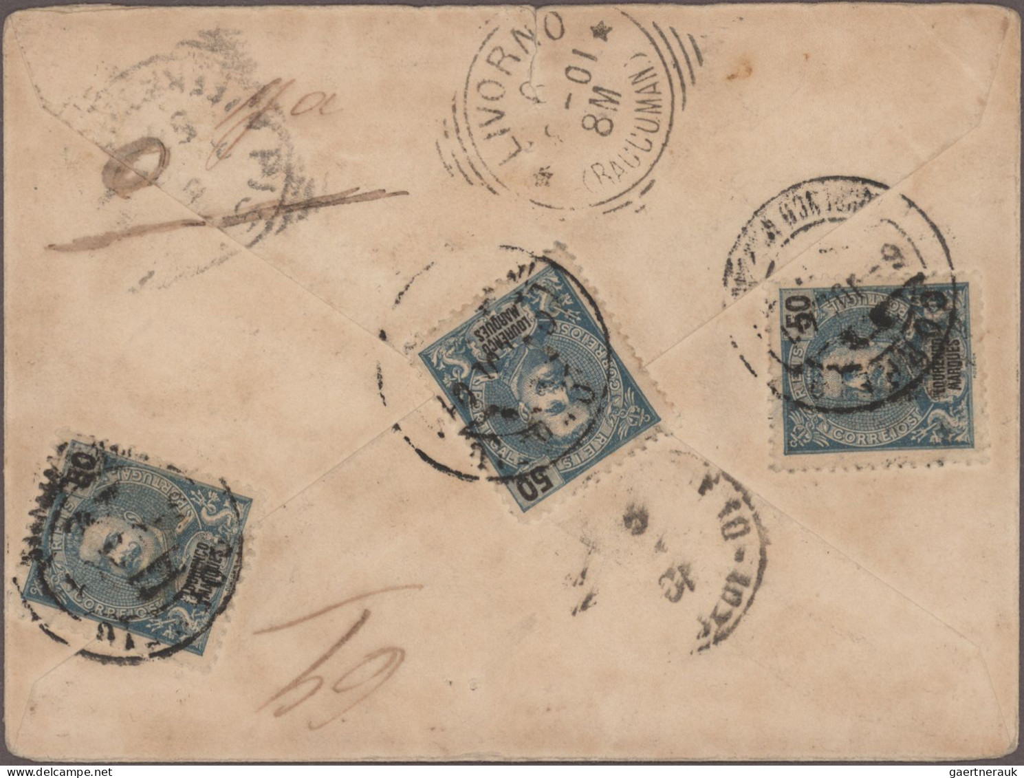 Ship mail: 1842-1910's SHIP MAIL & SHIPS: Collection of 39 covers, postcards, po