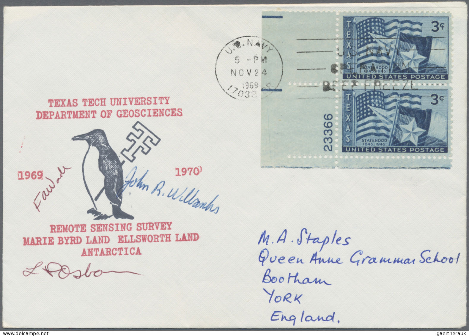 Thematics: Antarctic: 1961/1993 (ca.), U.S. ANTARCTIC RESEARCH, Collection Of Ap - Sonstige