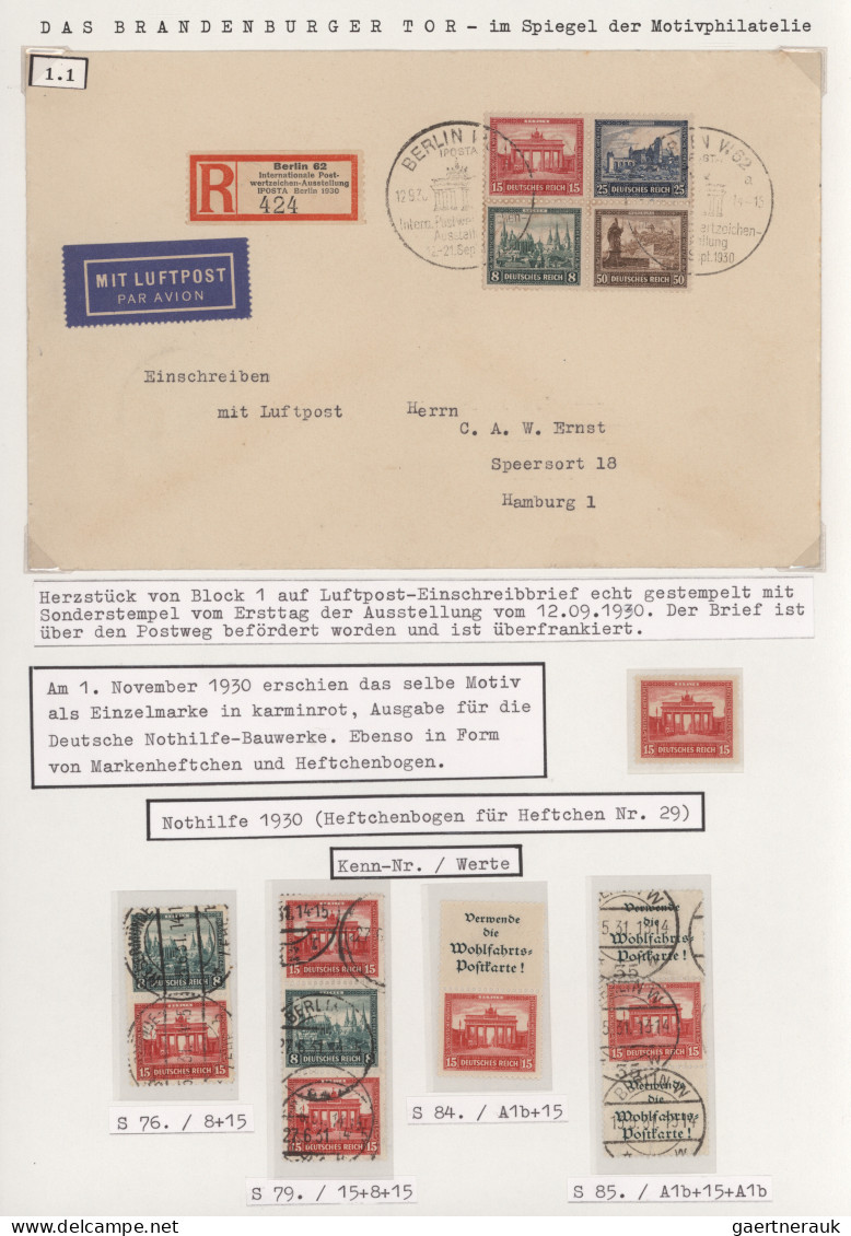 Thematics: Buildings-Brandenburg Gate: 1928/2021 Liebevoll Gestaltete Sammlung Z - Monuments