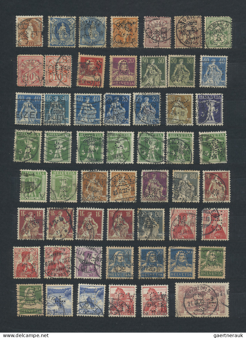 Thematics: Perfins: 1860-1950 (c.): About 1800-2000 Stamps Worldwide With Perfin - Non Classés