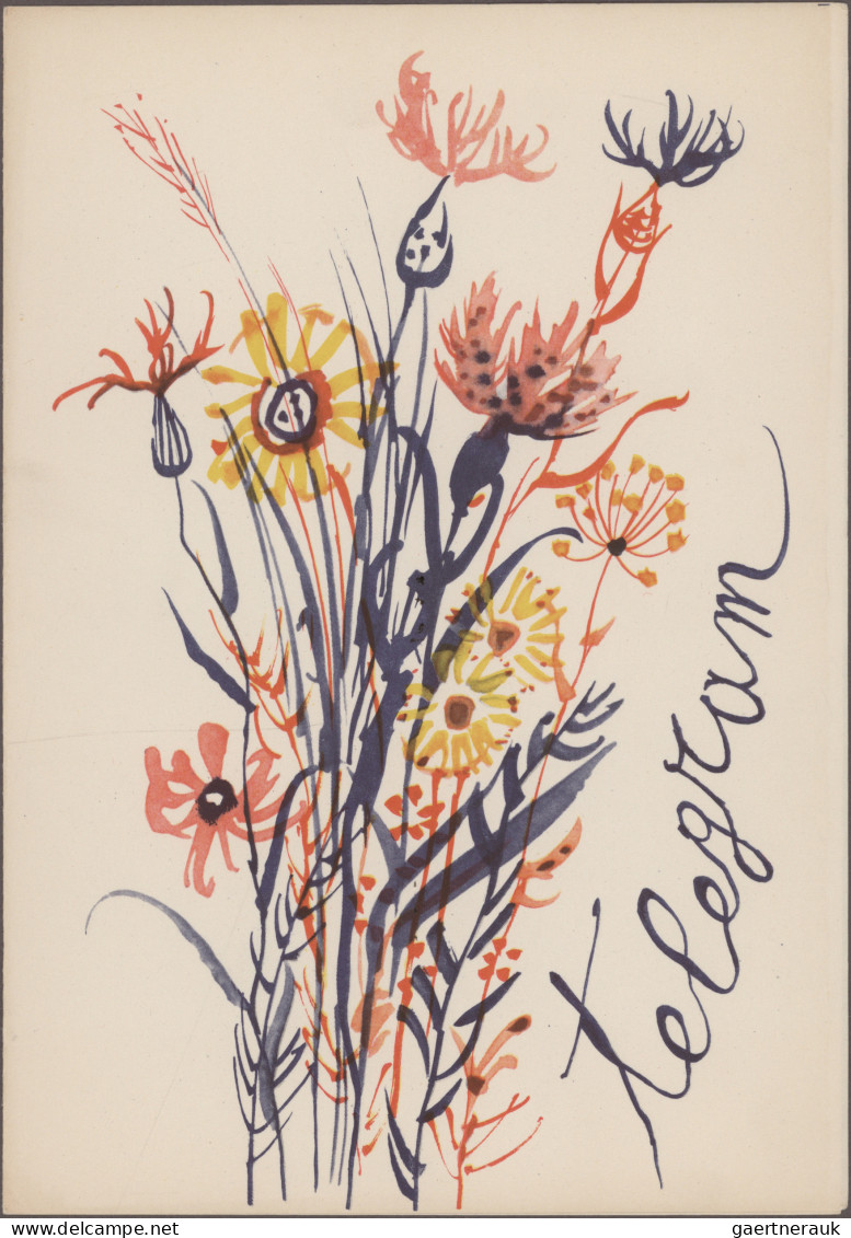 Thematics:  Flora, Botany, Bloom: 1930/1980 (ca.), TELEGRAMS Showing Various "FL - Andere