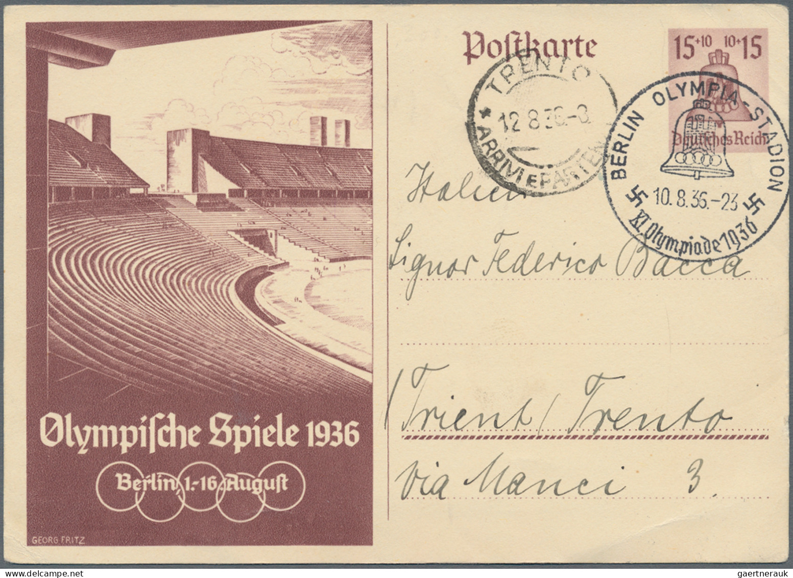 Thematics: Olympic Games: 1936, XI. Olympiade BERLIN: Schöne Partie Von 17 Beleg - Autres & Non Classés