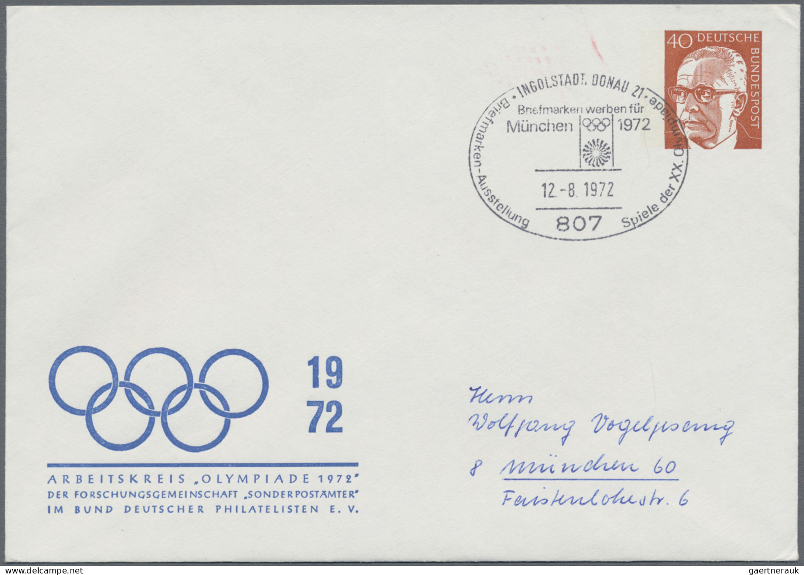 Thematics: Olympic Games: 1972, Olympische Spiele München, Partie Von 119 Briefe - Other & Unclassified