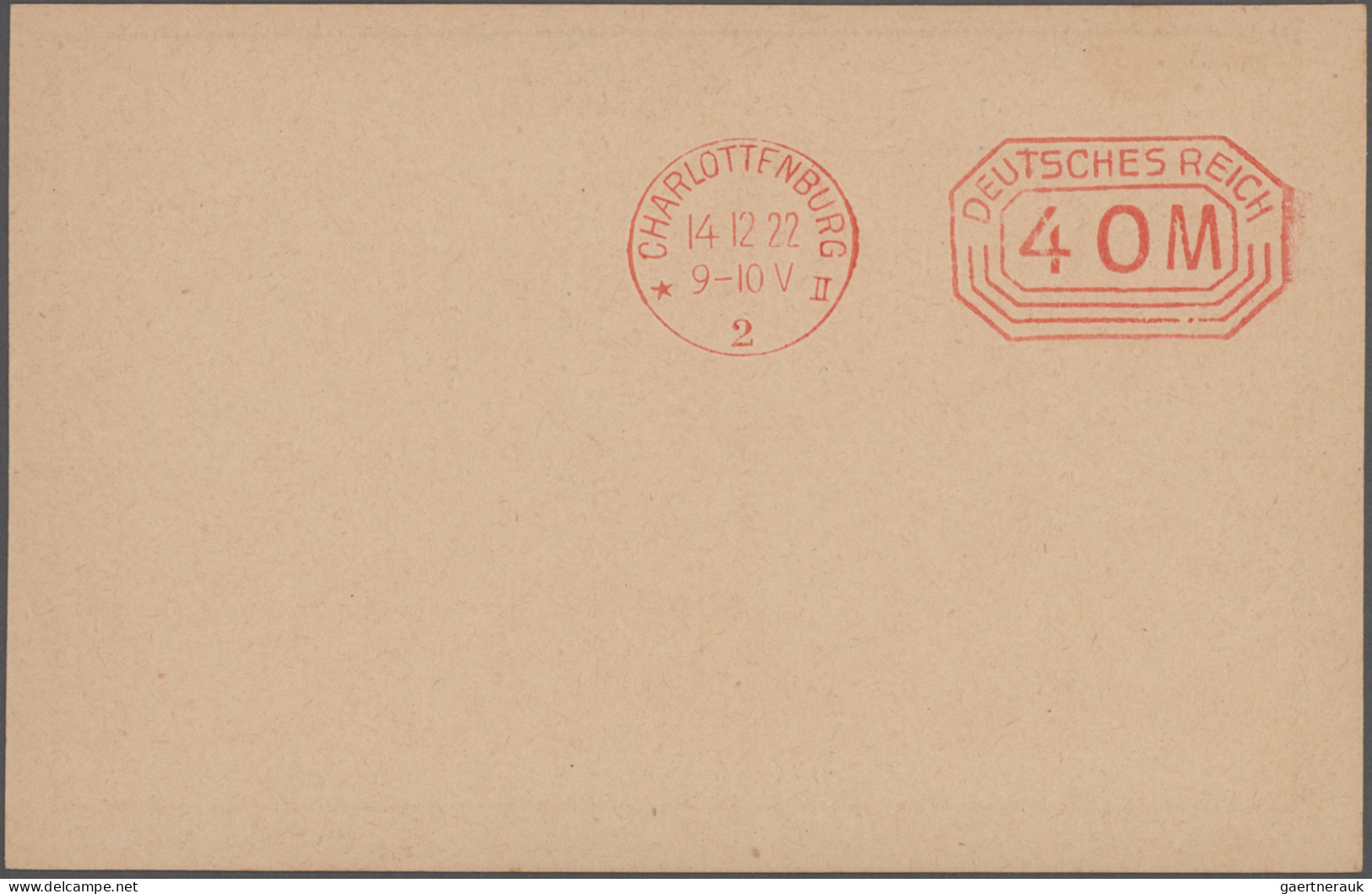 Thematics:  postal mecanization: 1922/1990, Postautomation und Absenderfreistemp