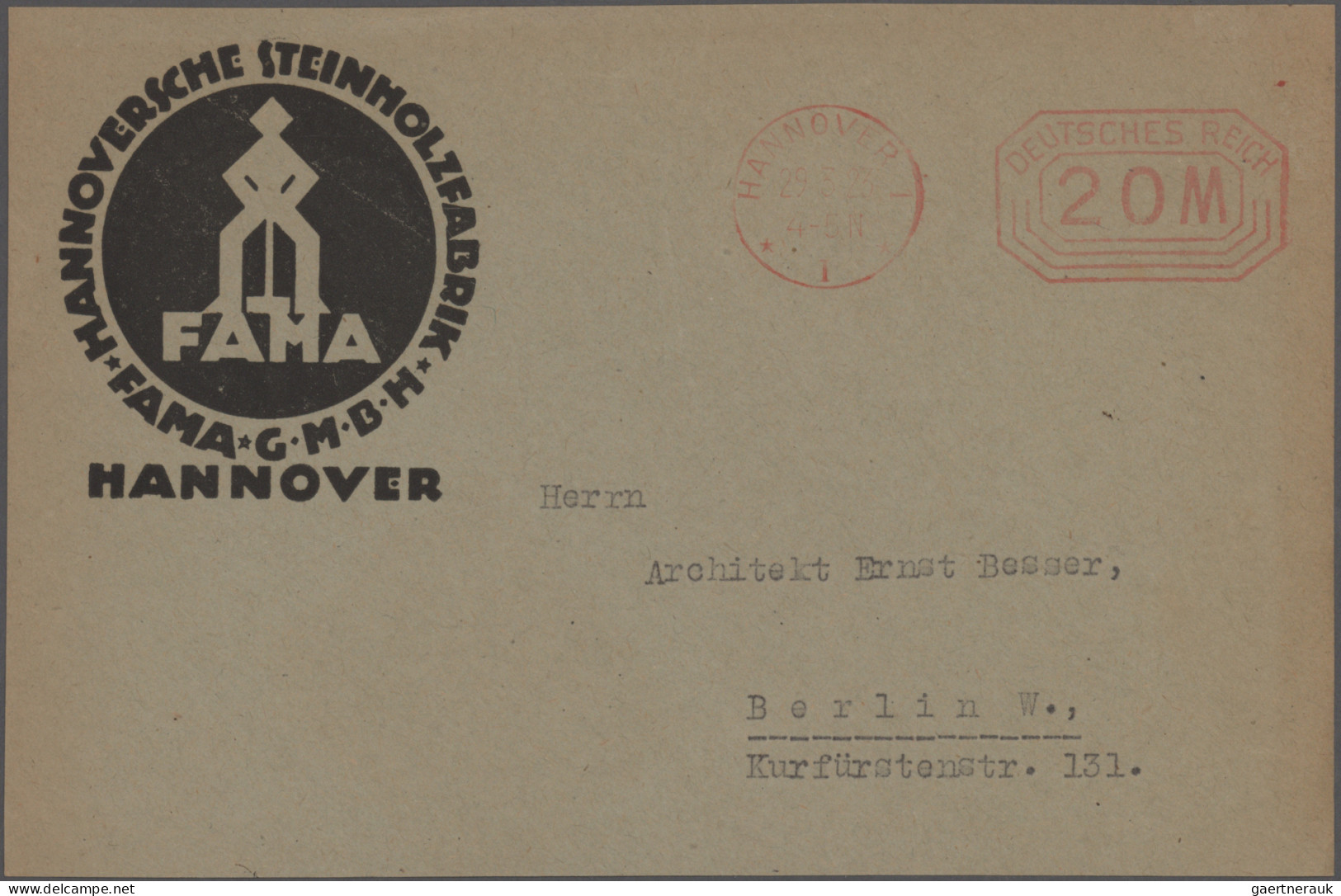 Thematics:  postal mecanization: 1922/1990, Postautomation und Absenderfreistemp