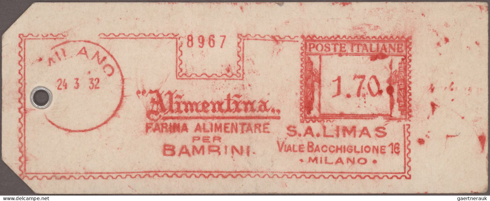 Thematics:  Postal Mecanization: 1924/1970 (ca.), METER MARKS, Collection Of App - Poste