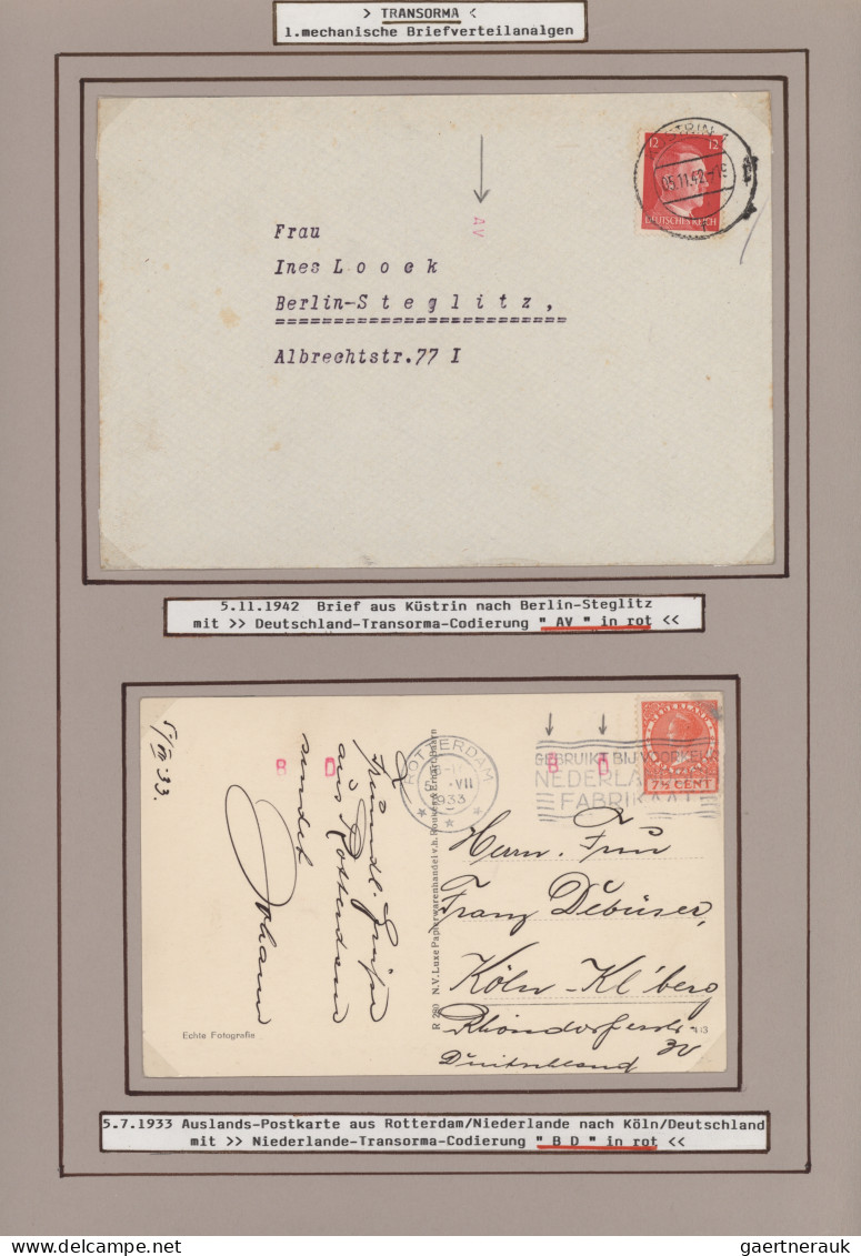 Thematics:  Postal Mecanization: 1940/2000 (ca.), Postautomation In Deutschland, - Poste