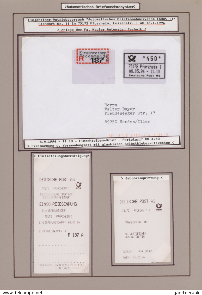 Thematics:  postal mecanization: 1940/2000 (ca.), Postautomation in Deutschland,