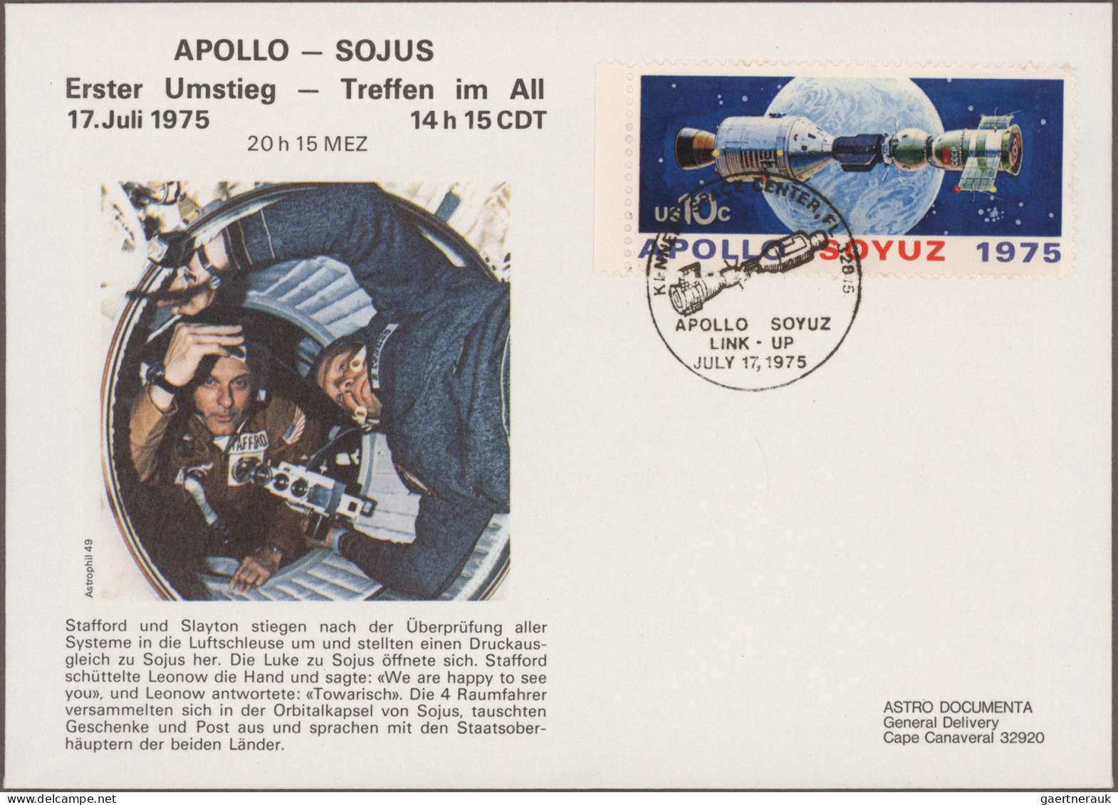 Thematics: astronautics: 1950/1982 (ca.), more than 170 covers mostly USA on Apo