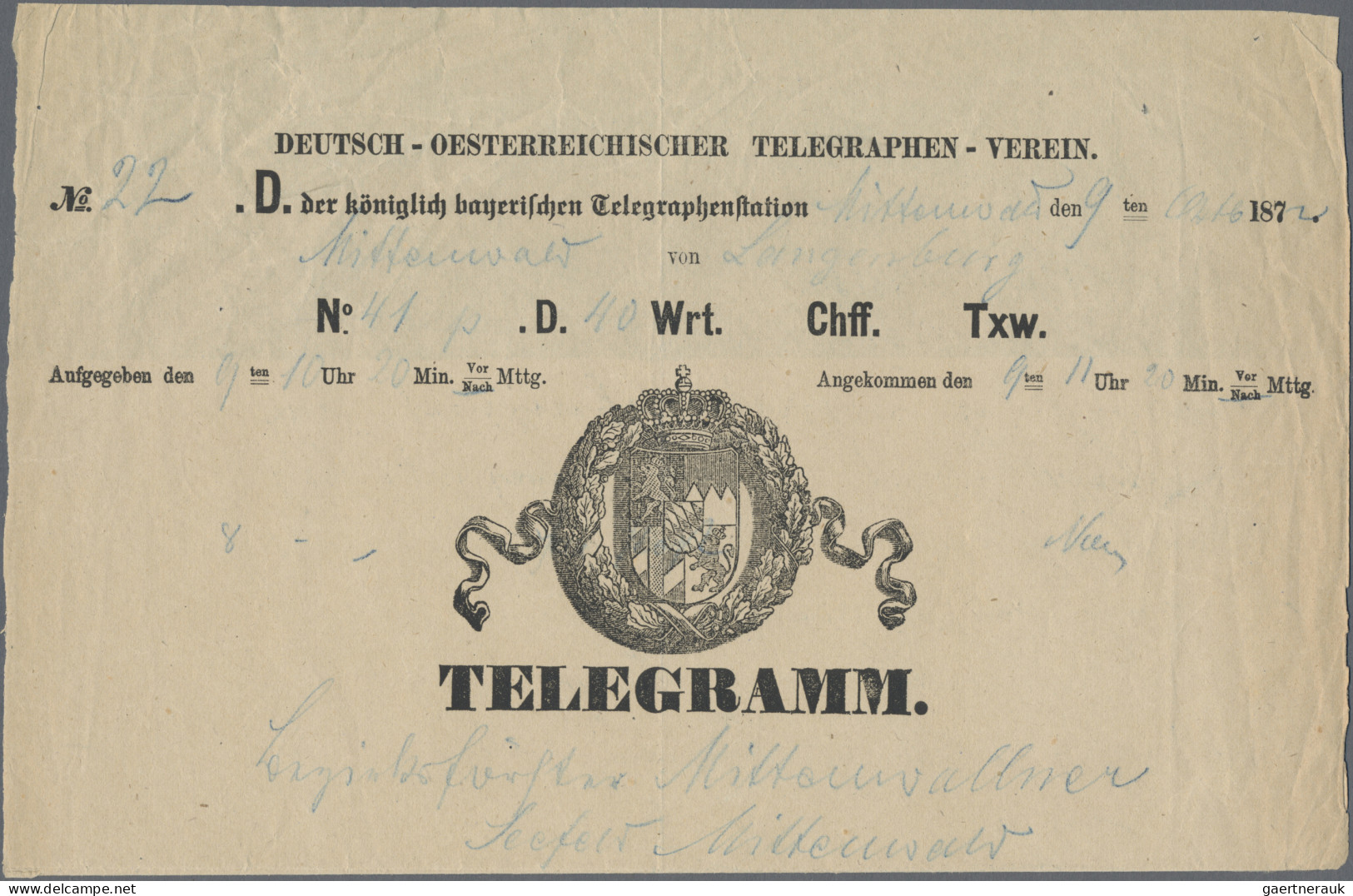 Thematics: Technique-telecommunication: 1870/1970 (ca.), TELEGRAPHY, Sophisticat - Télécom