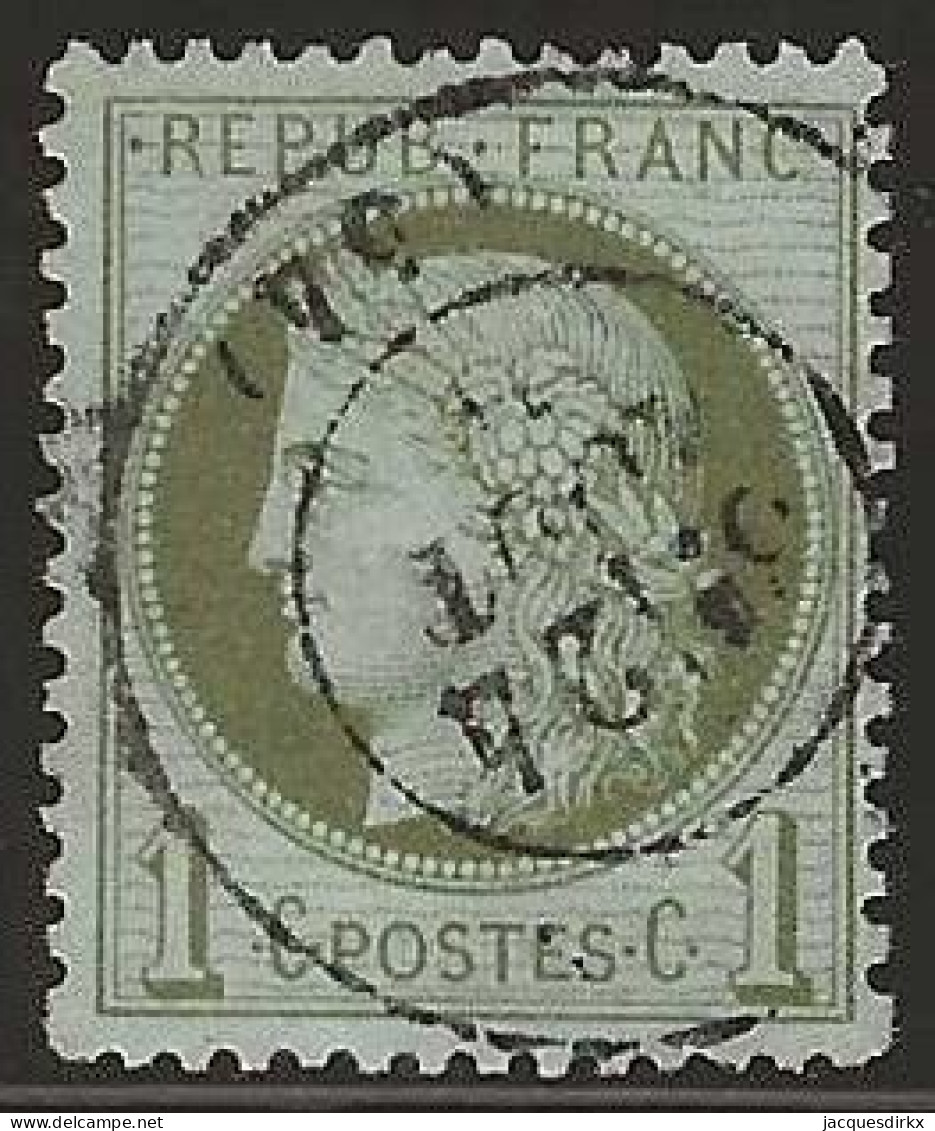 France  .  Y&T   .   57   .    O  .     Oblitéré - 1871-1875 Cérès