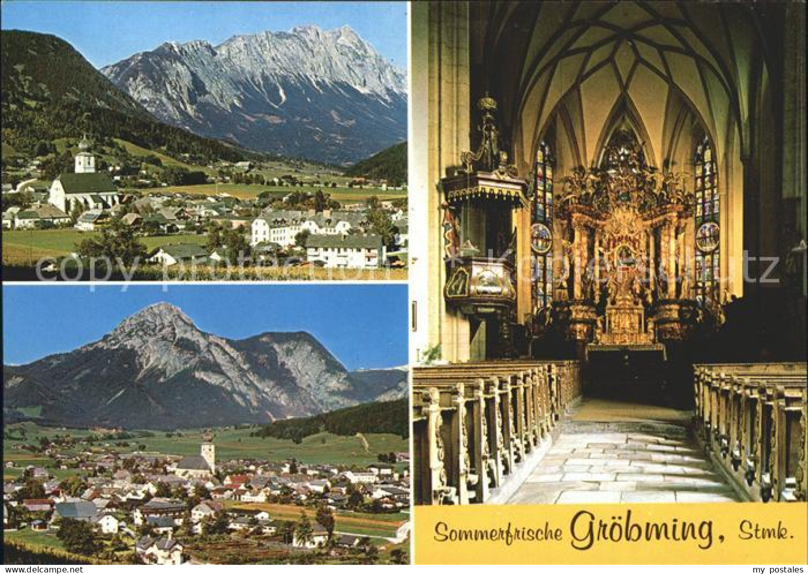 72212228 Groebming Steiermark Mit Grimming Stoderzinken Kath Pferrkirche Hochalt - Sonstige & Ohne Zuordnung