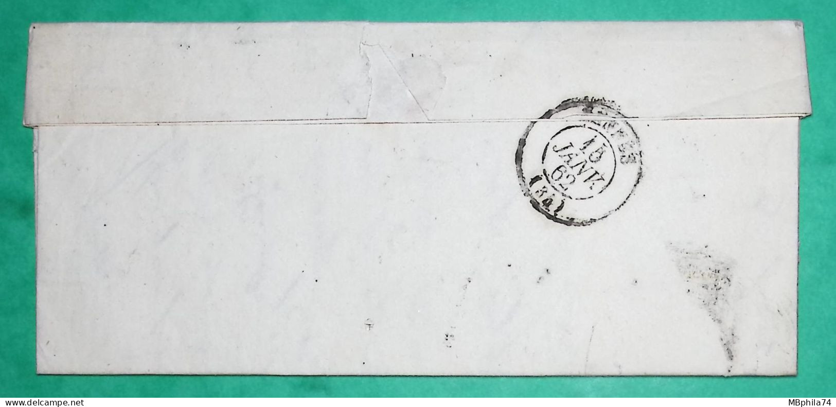 N°14B PC 1238 LE FAOUET MORBIHAN POUR VAUBLANC COTES DU NORD 1862 LETTRE COVER FRANCE - 1849-1876: Période Classique