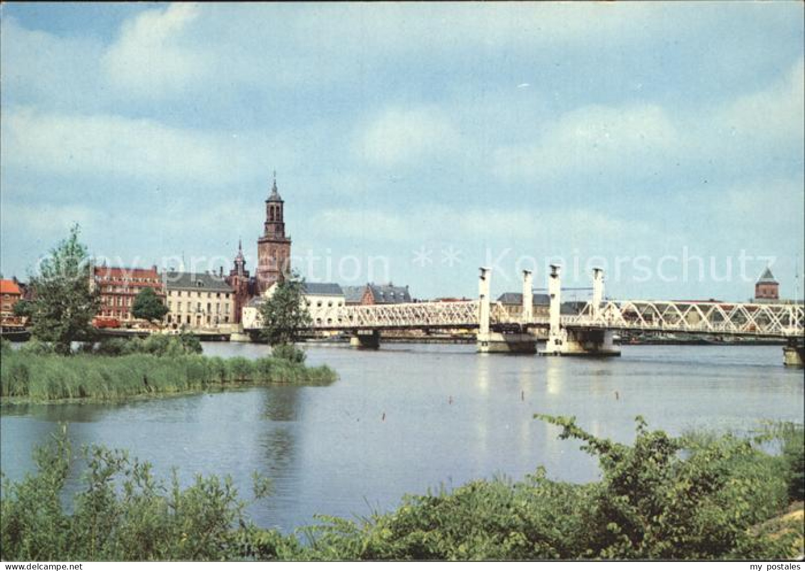 72210721 Kampen Niederlande Ijsselbrug Met Gezicht Op De Stad  - Sonstige & Ohne Zuordnung