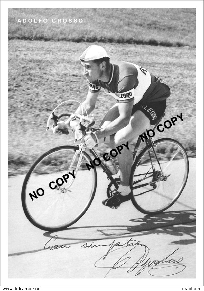 PHOTO CYCLISME REENFORCE GRAND QUALITÉ ( NO CARTE ), ADLFO GROSSO 1954 - Radsport