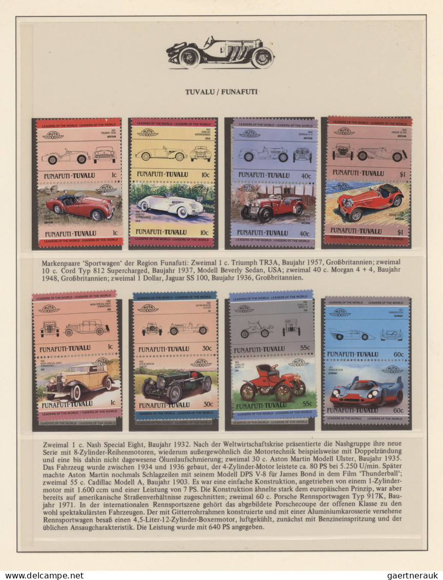 Thematics: Traffic-car: 100 YEARS OF AUTOMOBIL - MNH Collection On Text-form Pag - Automobili