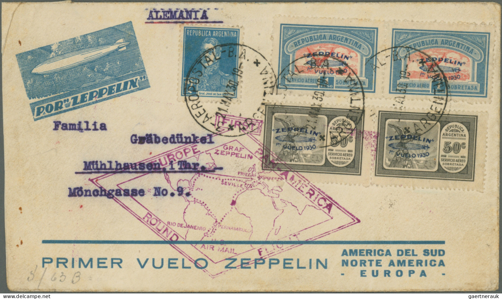 Thematics: zeppelin: 1929/39 (ca.), interessante, reich- und sehr werthaltige Sa