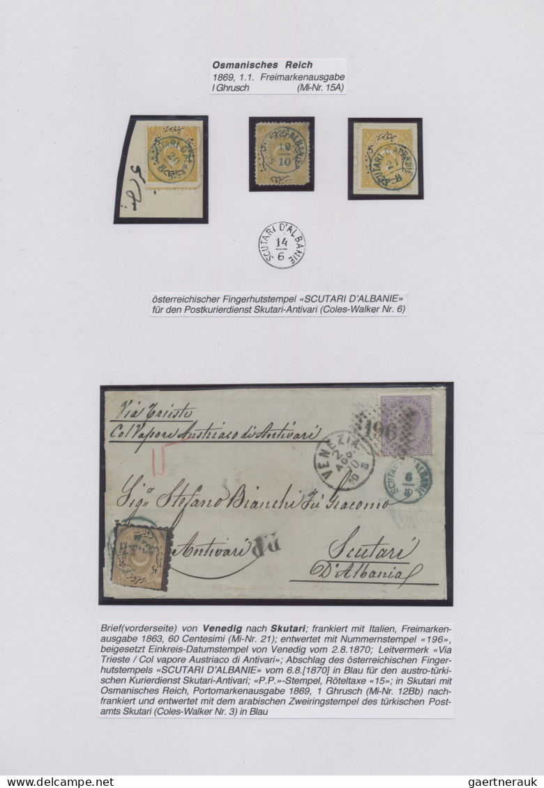 Albania: 1809/1990, Thematic collection in album starting folded envelope "CATTA
