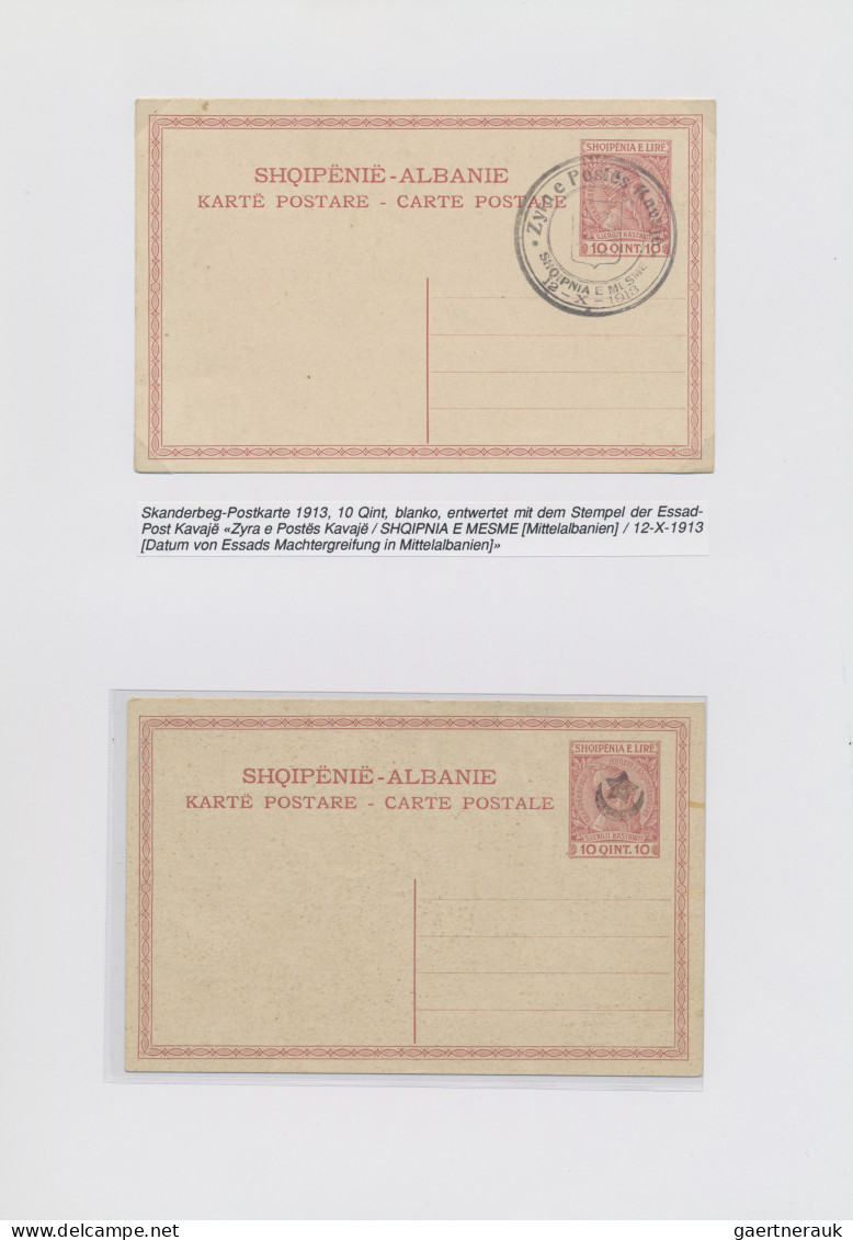 Albania: 1913/1915, THE SKANDERBEG ISSUES, Very Comprehensive Collection With Ca - Albanie