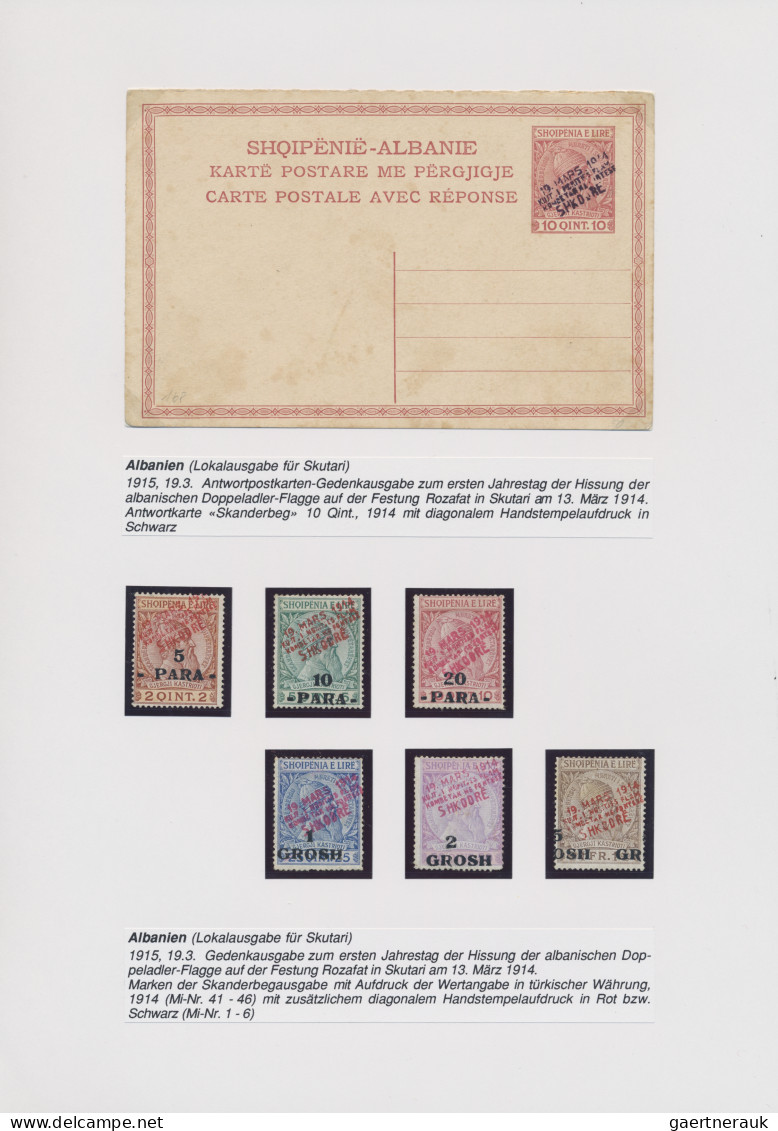 Albania: 1913/1915, THE SKANDERBEG ISSUES, very comprehensive collection with ca