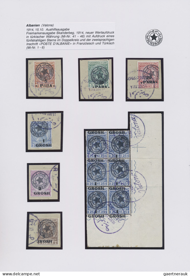 Albania: 1913/1915, THE SKANDERBEG ISSUES, very comprehensive collection with ca