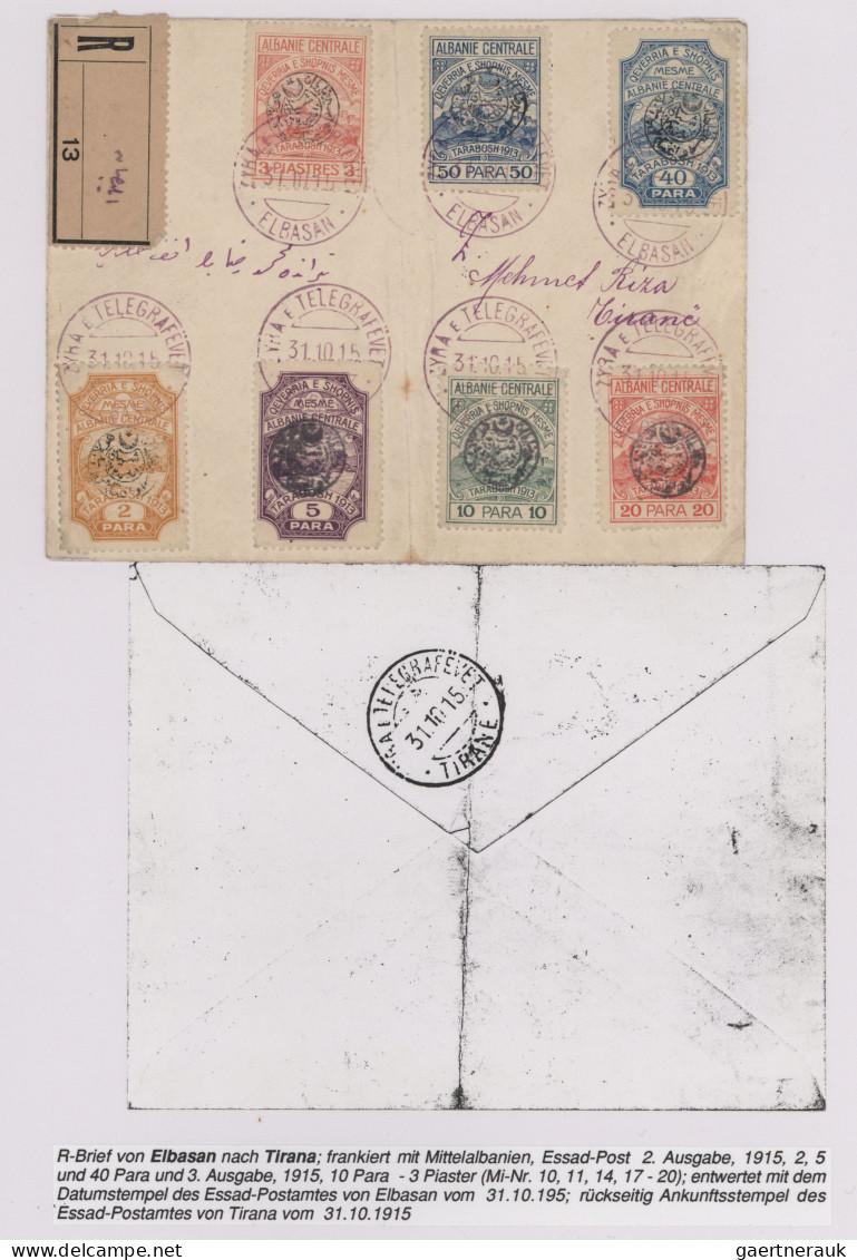 Albania - specialities: 1912/1918 ca., ALBANIA LOCAL ISSUES AND SPECIALITIES: co