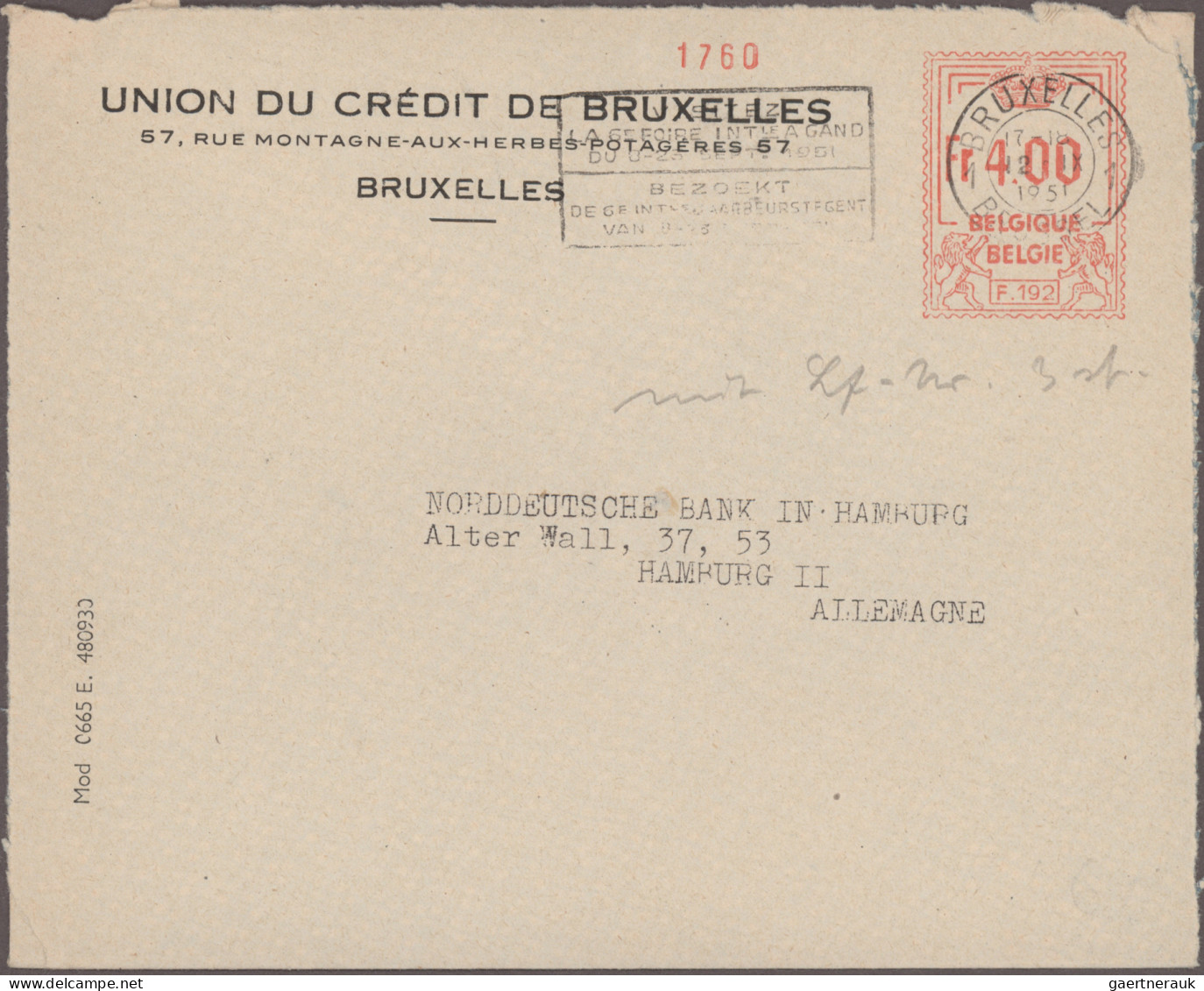 Belgium: 1928/1977, METER MARKS, assortment of apprx. 135 commercial covers, sho