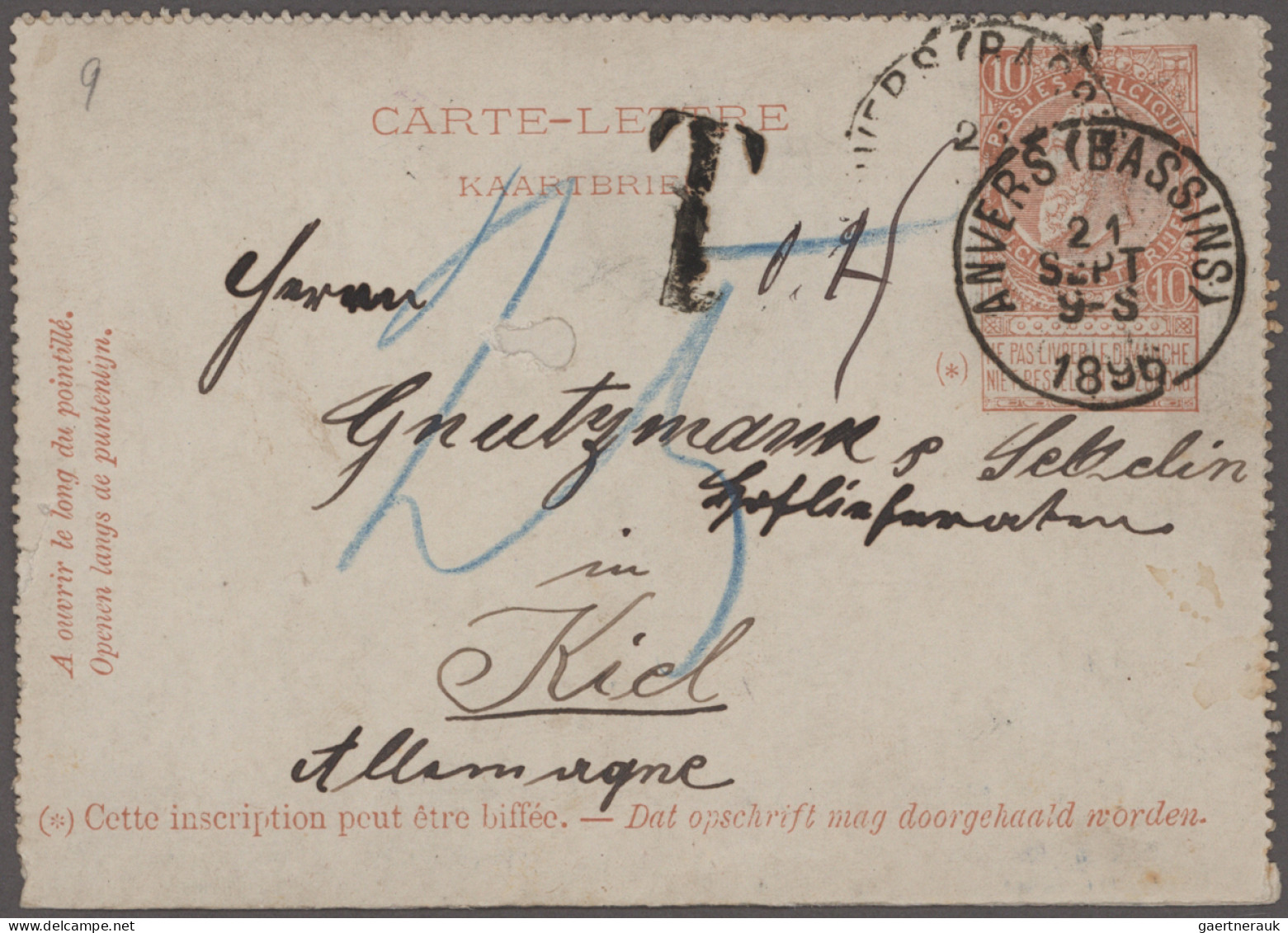 Belgium - Postal Stationery: 1886/1920, Assortment Of Apprx. 59 Unused/used Lett - Andere & Zonder Classificatie