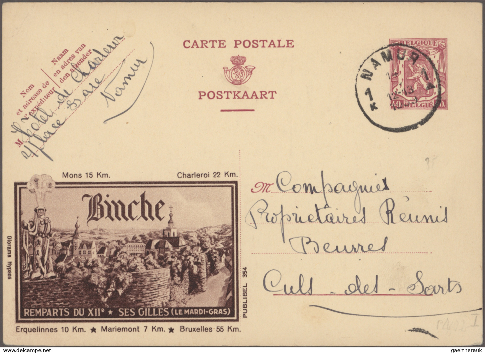 Belgium - postal stationery: 1933/1963, postal stationery picture postcards - pu