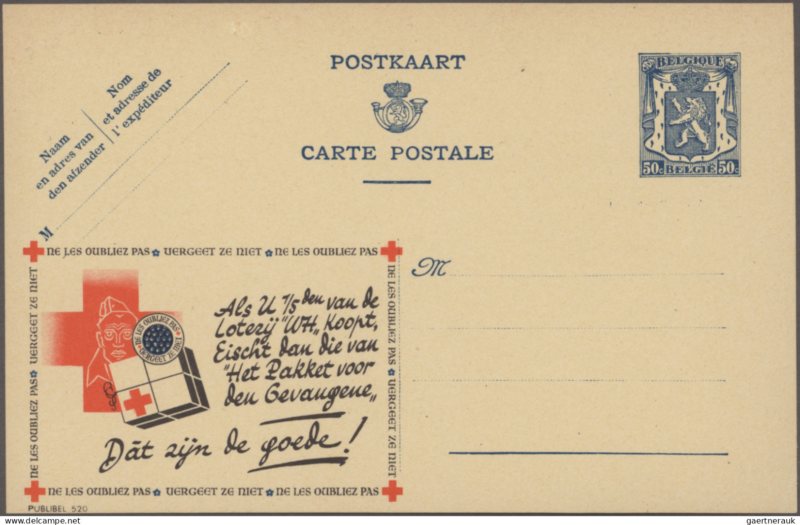 Belgium - postal stationery: 1933/1963, postal stationery picture postcards - pu