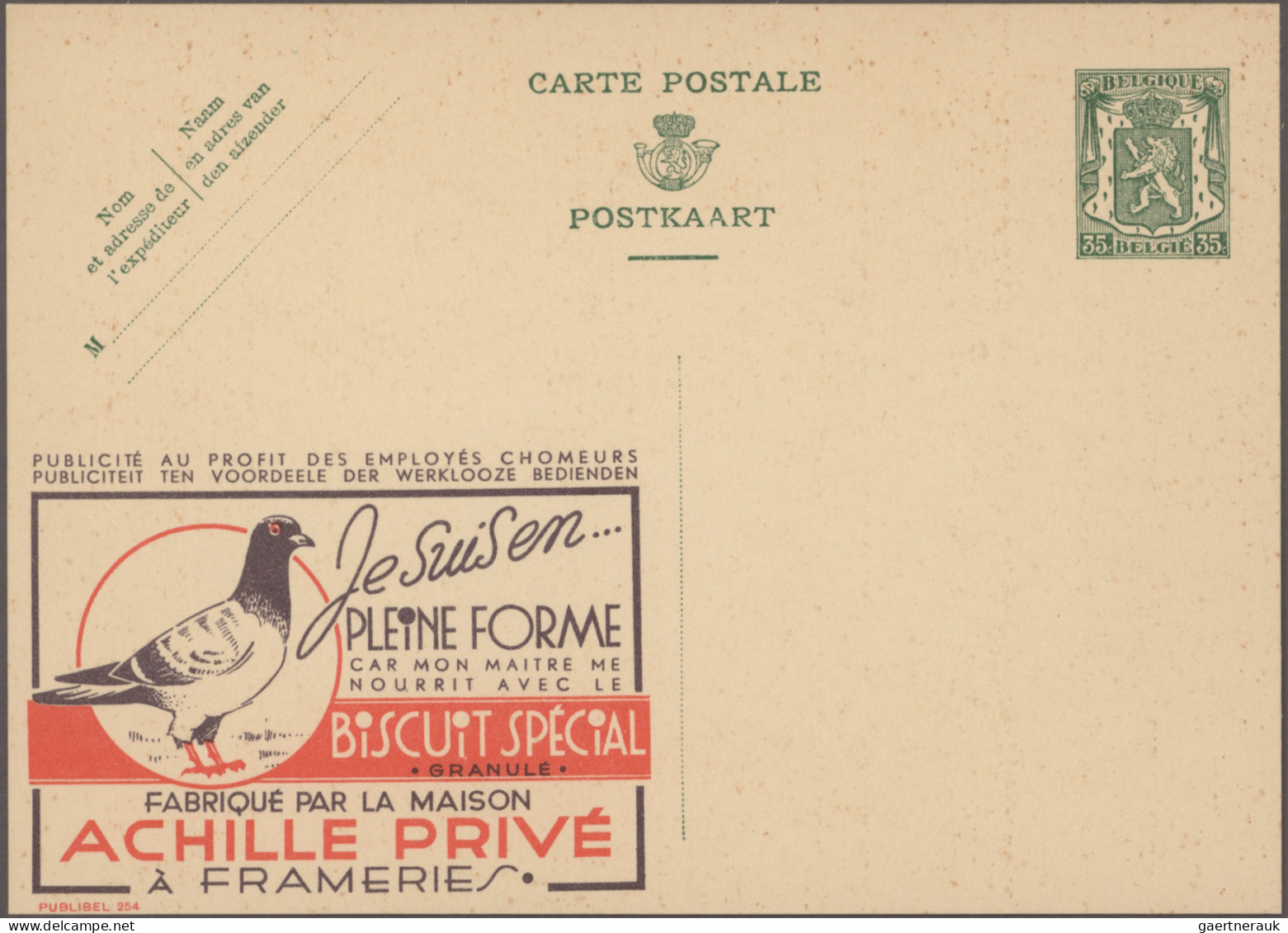 Belgium - postal stationery: 1933/1963, postal stationery picture postcards - pu