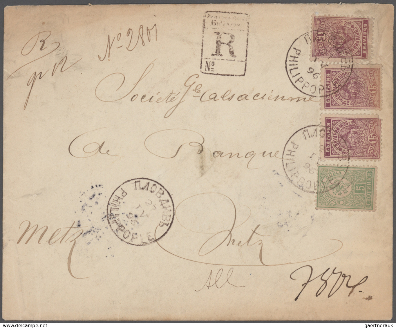 Bulgaria: 1880/1946 (ca.), comprehensive collection of covers/cards in 33 albums