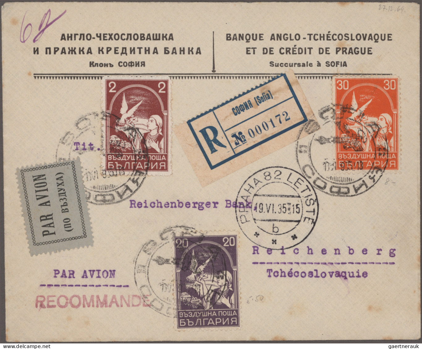 Bulgaria: 1931/1941, Airmail Issue "Carrier Pigeon", Collection Of Apprx. 160 Co - Lettres & Documents