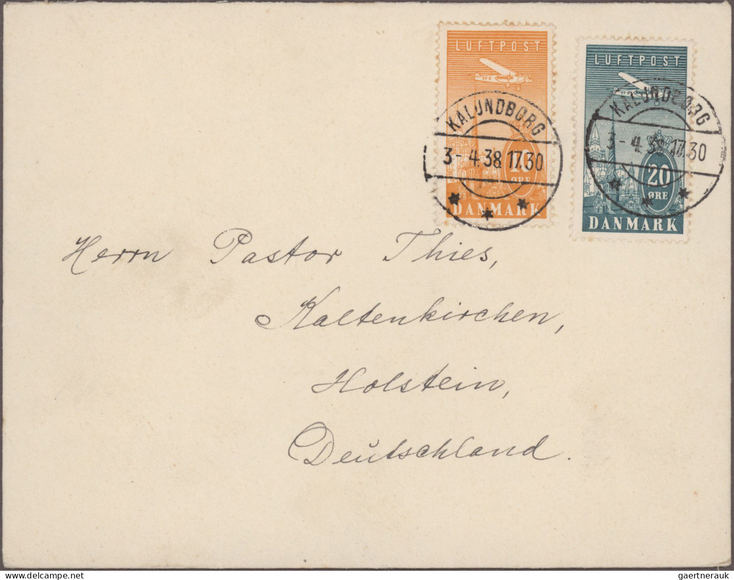 Denmark: 1928/1947, Lot Of 20 Covers/cards, Mainly Sent To Germany, Incl. Better - Autres & Non Classés