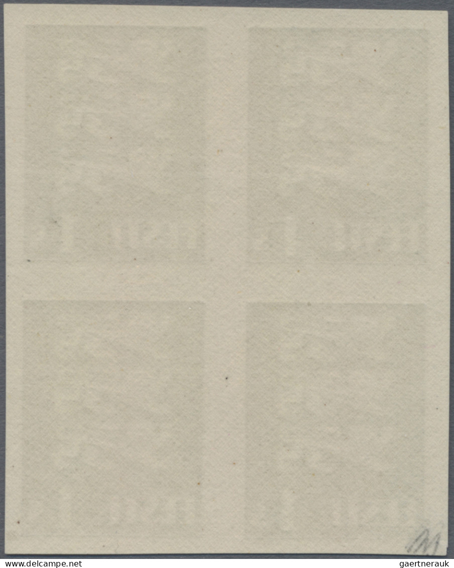 Estonia: 1928/1937, IMPERFORATE PROOFS, Selection Of Twelve Blocks Of Four (Mich - Estland