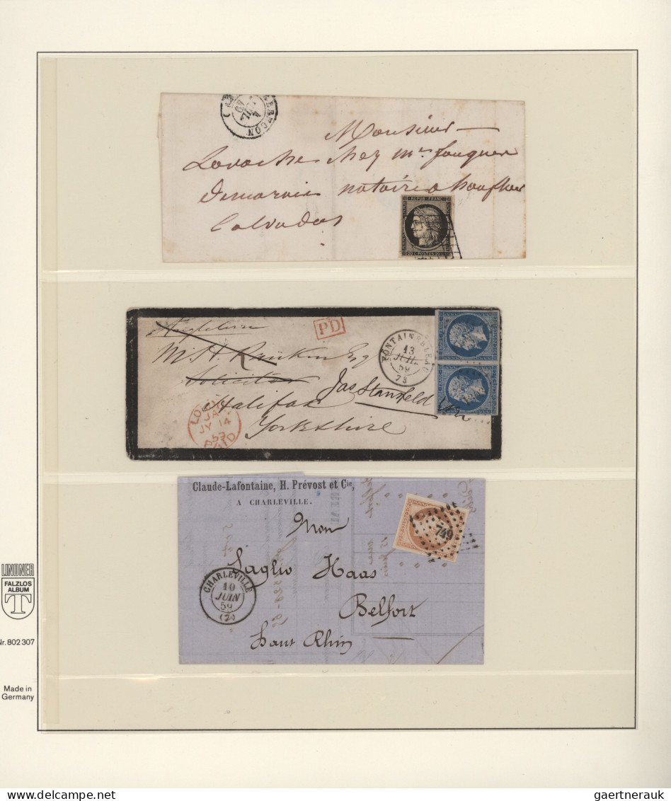 France: 1849/1910 (ca.), Used Collection In A Lindner Album, Mixed Quality From - Collections