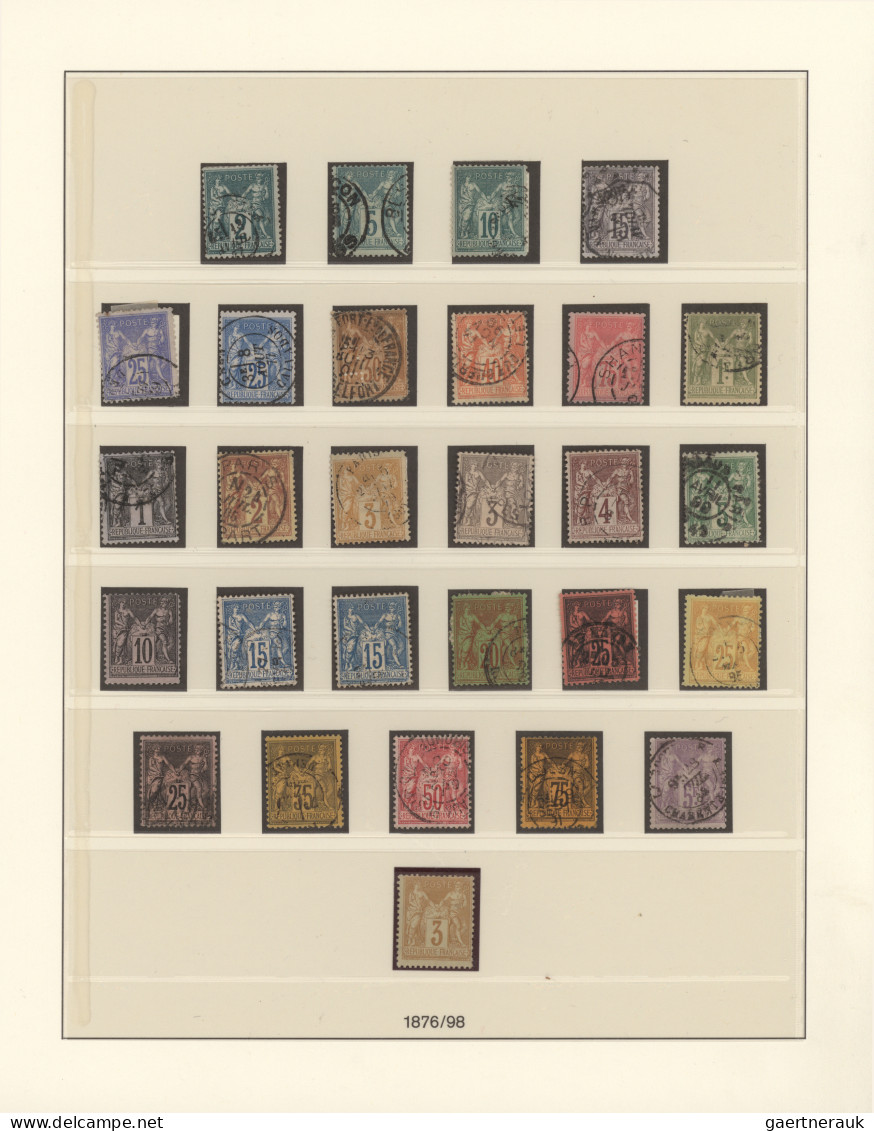 France: 1849/1910 (ca.), Used Collection In A Lindner Album, Mixed Quality From - Collections