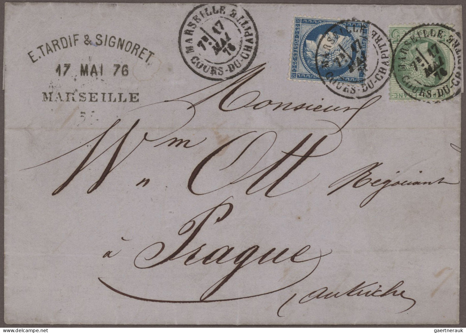 France: 1857-1876 Foreign destinations: Collection of 12 letters/covers to forei